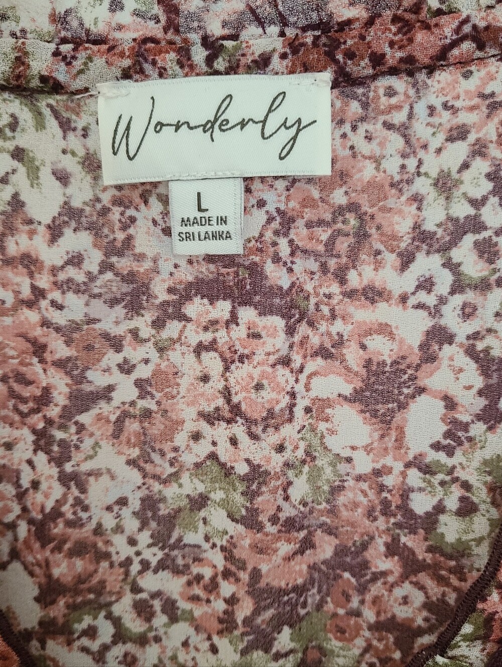 Wonderly Floral Tiered Long Sleeve Maxi Dress - Rose - Picture 3 of 6